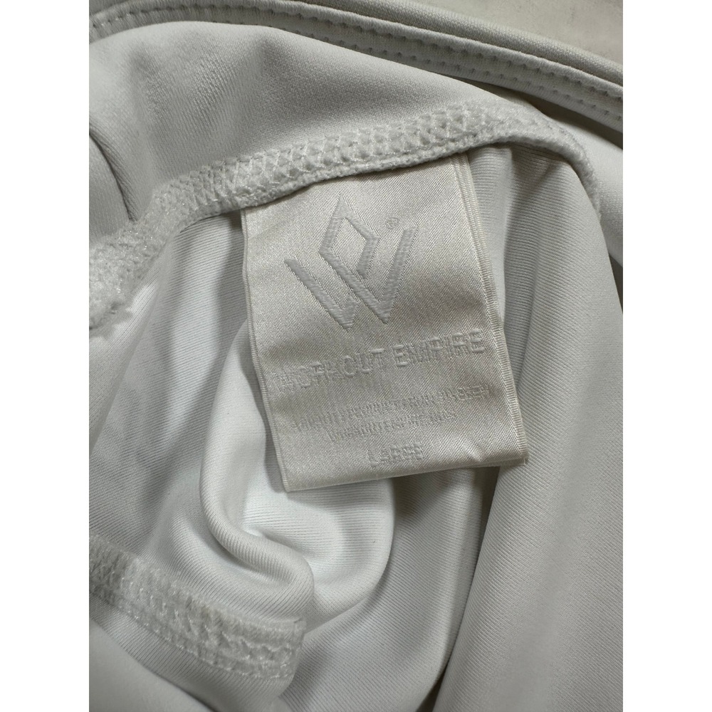 Workout Empire Womens White Moto Ribbed High Waisted Leggings Size Large - Picture 3 of 8